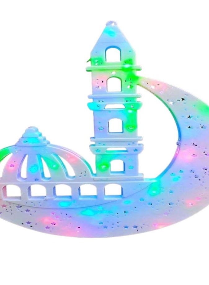 Crescent moon in the mosque, a Ramadan decoration