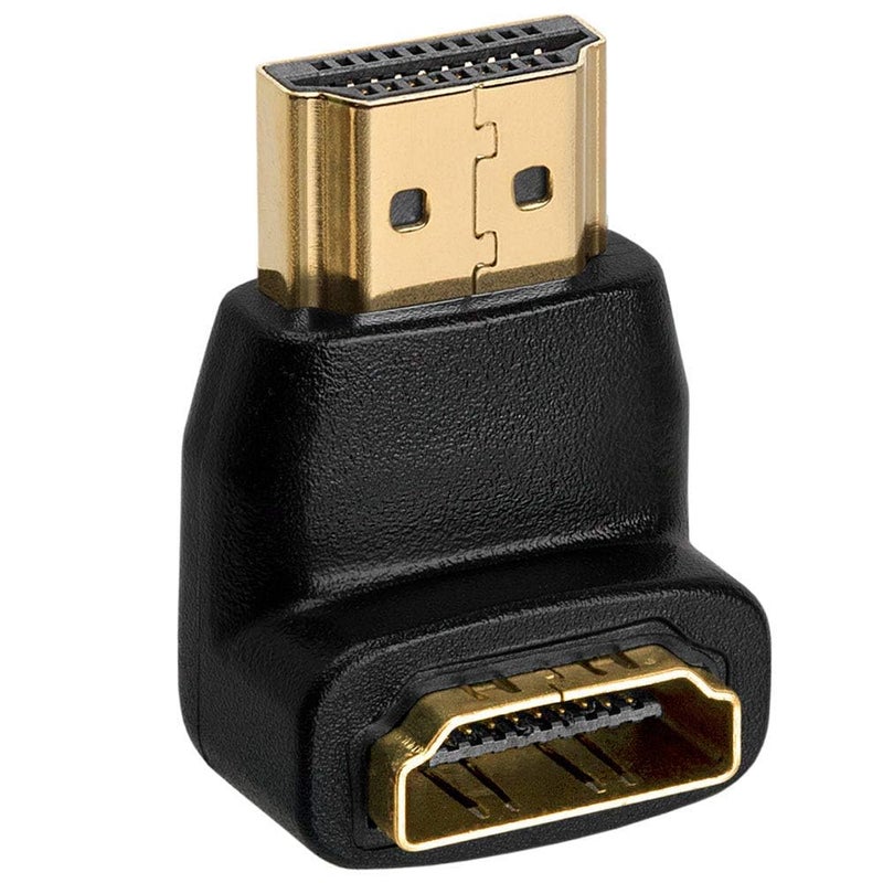Cmple - 4k HDMI Adapter Male to Female Port Saver 90 Degree Downward HDMI Coupler, for TV, Monitors, Projector, Xbox, PS4, Firestick, HDTV, Laptop - Image 4