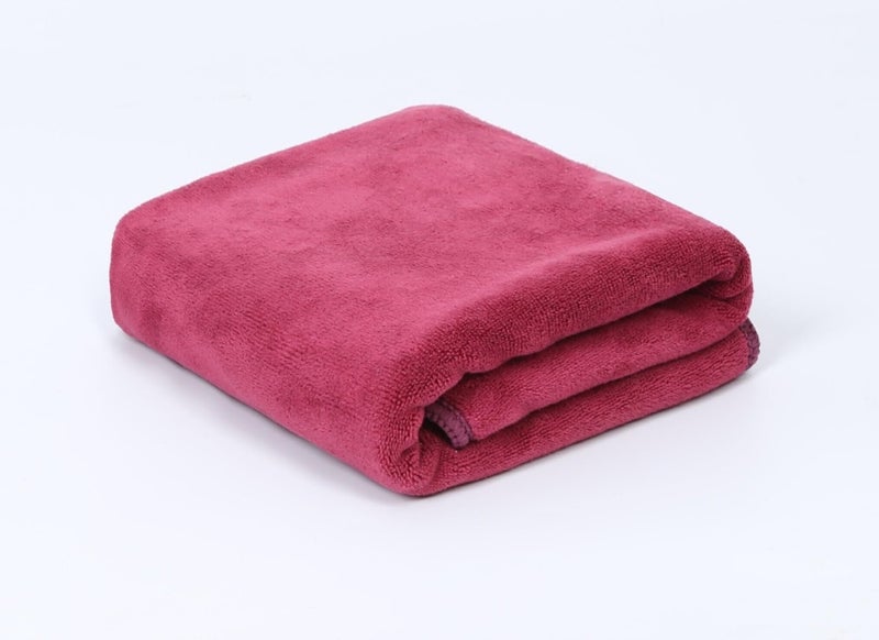 HOUSSE Premium Microfiber Bath Towel - Extra Large 75x150cm Quick Dry Towels for Women Men & Kids | Super Soft Plush 550 GSM | Ultra Absorbent for Home Swimming Sports & Travel (Red Plum) - Image 1