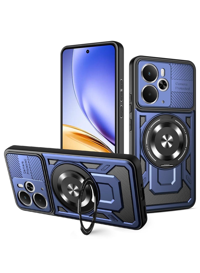 Case Cover Shock Resistant Protect Camera TPU + PC Compatible with Realme 14T/Realme 14 5G (Blue)
