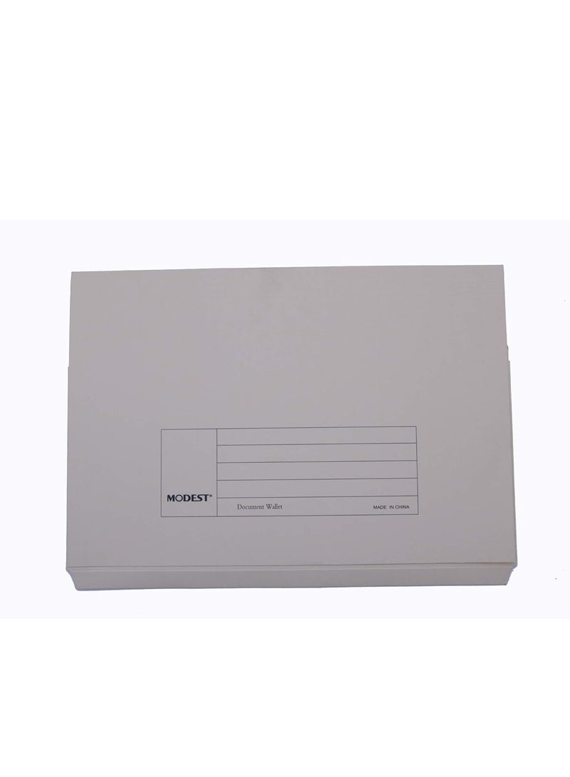 MODEST DOCUMENT WALLET FOLDER FULL FLAP/COVER F4 300GSM BUFF MS335-50 PCS - Image 1