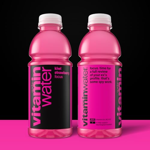 VITAMIN WATER vitaminwater Focus Kiwi Strawberry Nutrient Enhanced Flavored Water Beverage 20 fl oz Bottles 12 Pack - Image 5
