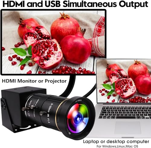 ELP 4K HDMI USB Camera - 2.8-12mm 4X Zoom Webcam With Manual Adjustment for Computer, TV, Projector, Monitor - Image 3