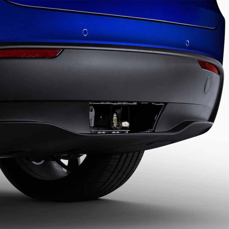 Beabes Spa Stones Tow Trailer Hitch Cover Plug Insert  Japanese Spa Stones White Lotus Rippled Water Receiver Hitch Cover Tow Hitch Covers Compatible with Most Auto Cars Trucks for 2 Inch Receivers - Image 4