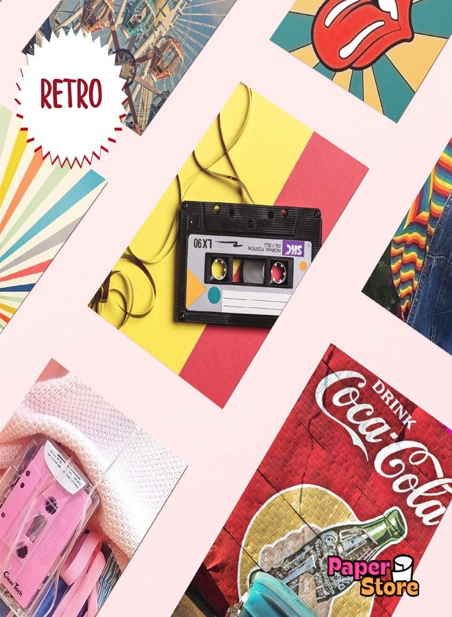 Thepaper9store Retro Collage Kit Aesthetic Room Decor Self Adhesive Wall Posters Kit for Bed Room Decoration Aesthetic Posters (Set of 60) - Image 2