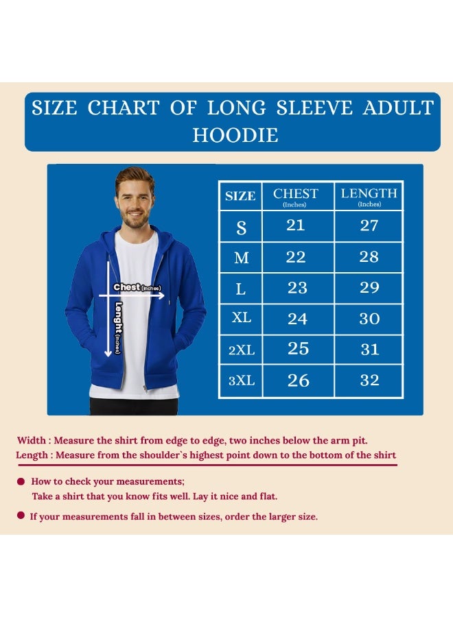 PRINTSHOP4ME Men’s Hoodie With Zipper – Cotton Hooded Neck | Long Sleeve With Kangaroo Pocket | Warm Everyday Wear For Travel,Sports,Work,Outdoor Walks And Casual Outfits - Image 2