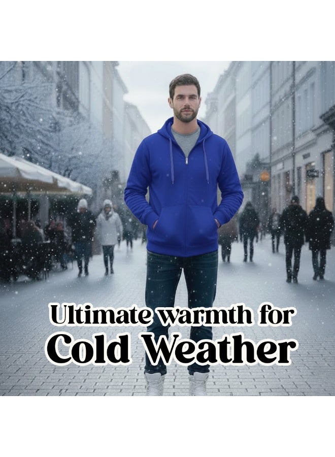 PRINTSHOP4ME Men’s Hoodie With Zipper – Cotton Hooded Neck | Long Sleeve With Kangaroo Pocket | Warm Everyday Wear For Travel,Sports,Work,Outdoor Walks And Casual Outfits - Image 3