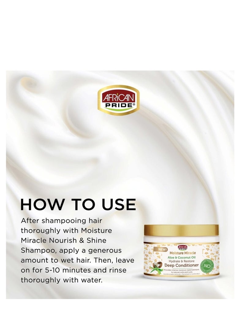 African Pride African Pride Moisture Miracle Aloe & Coconut oil deep conditioner  - Image 4