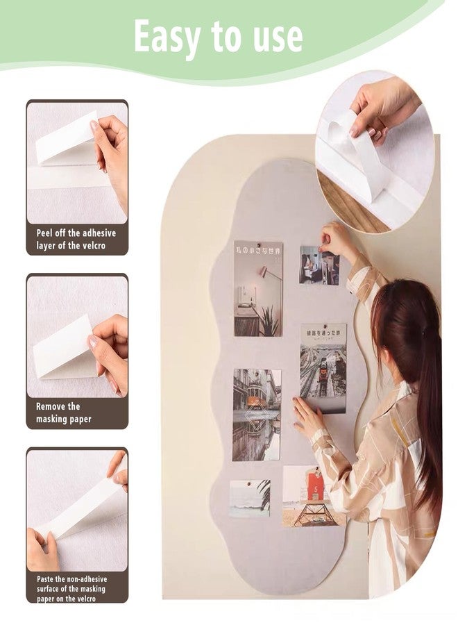 LIYAOLI Cute Bulletin Board for Walls 34'' x 17'' Push Pin Board,Cloud Vision Boards Picture Board for Photos Decorative Cork Board for Office Felt Bulletin Board with 15 Push Pins - Image 2