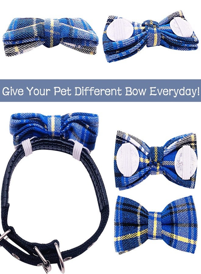 PET SHOW 8pcs Plaid Small Dogs Collar Bow Ties Puppies Cats Collar Charms Accessories Slides Attachment Bowties for Birthday Wedding Parties Assorted - Image 5
