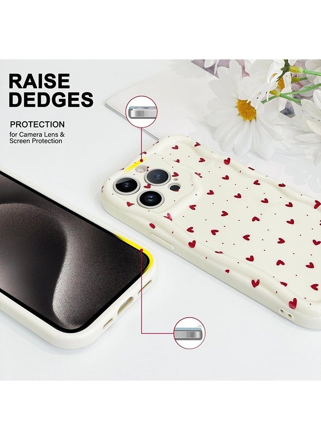 ShebSheb Simple Wave Design Phone Case for iPhone 16 Pro , Wavy Frame Soft TPU Aesthetic Phone Cover  - Image 3
