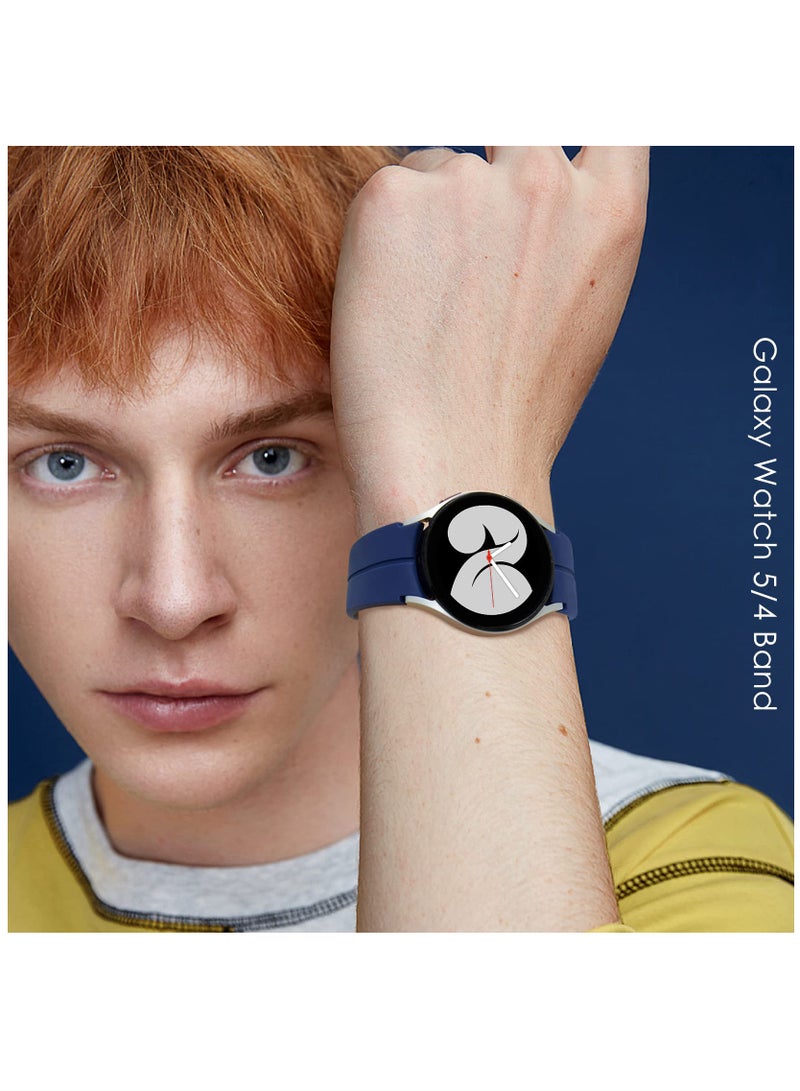 SOLARAE 5-Pack No Gap Silicone Replacement Bands with Colorful Buckles for Samsung Galaxy Watch 5/5 Pro 45mm, Galaxy Watch 4 40mm/44mm, and Galaxy Watch 4 Classic 42mm/46mm. - Image 3
