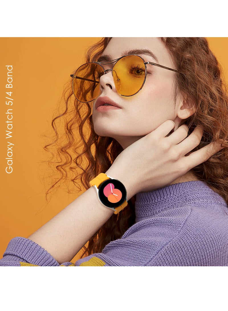 SOLARAE 5-Pack No Gap Silicone Replacement Bands with Colorful Buckles for Samsung Galaxy Watch 5/5 Pro 45mm, Galaxy Watch 4 40mm/44mm, and Galaxy Watch 4 Classic 42mm/46mm. - Image 4