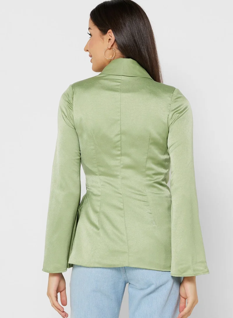 ELLA Wrap Belted Blazer