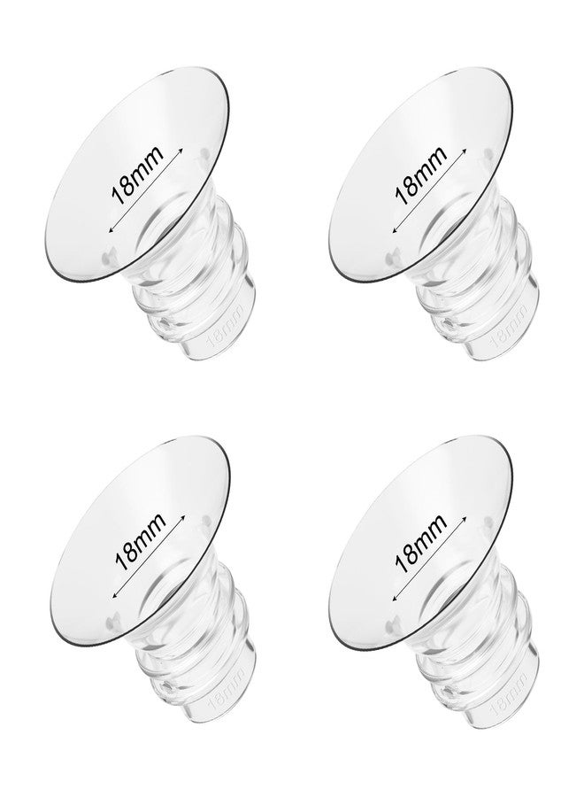 GOTOCUT Flange Inserts 18mm 4PCS Compatible with Elvie Medela Willow go Bellababy Spectra 24mm Flange/Shields Wearable Breast Pump, Reduce Nipple Tunnel Size, Pump Parts Replace - Image 1