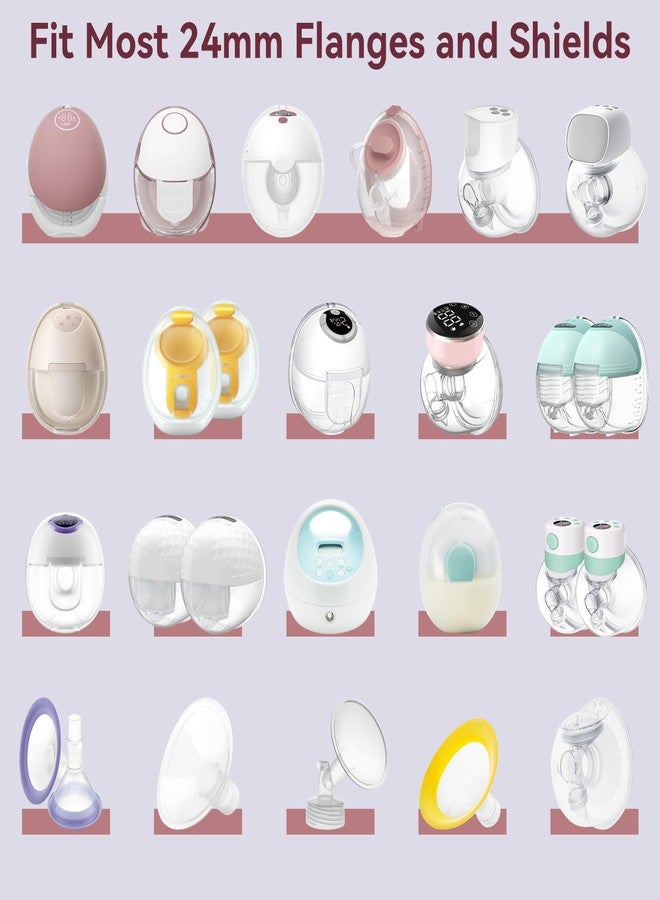 GOTOCUT Flange Inserts 18mm 4PCS Compatible with Elvie Medela Willow go Bellababy Spectra 24mm Flange/Shields Wearable Breast Pump, Reduce Nipple Tunnel Size, Pump Parts Replace - Image 2
