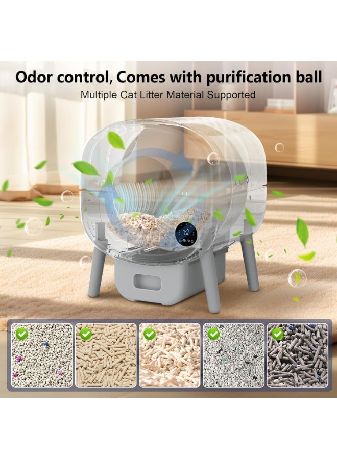 Automatic Cat Litter Box Self Cleaning for Multiple Cats – XL Smart Litter Box with App Control, Odor-Free Waste Disposal, Quiet Operation, Safety Sensors, Compatible with Clumping Litter - Image 4