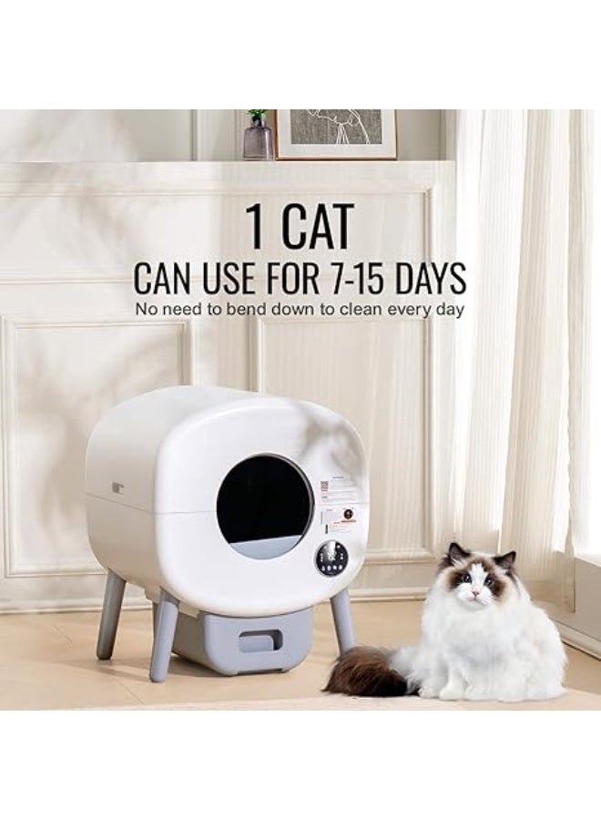 Automatic Cat Litter Box Self Cleaning for Multiple Cats – XL Smart Litter Box with App Control, Odor-Free Waste Disposal, Quiet Operation, Safety Sensors, Compatible with Clumping Litter - Image 2