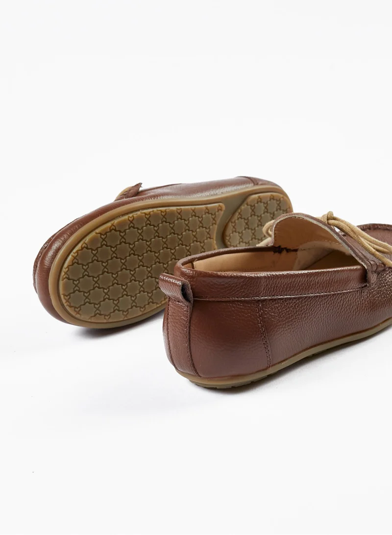 زيبي Zippy Leather Deck Shoes For Boys