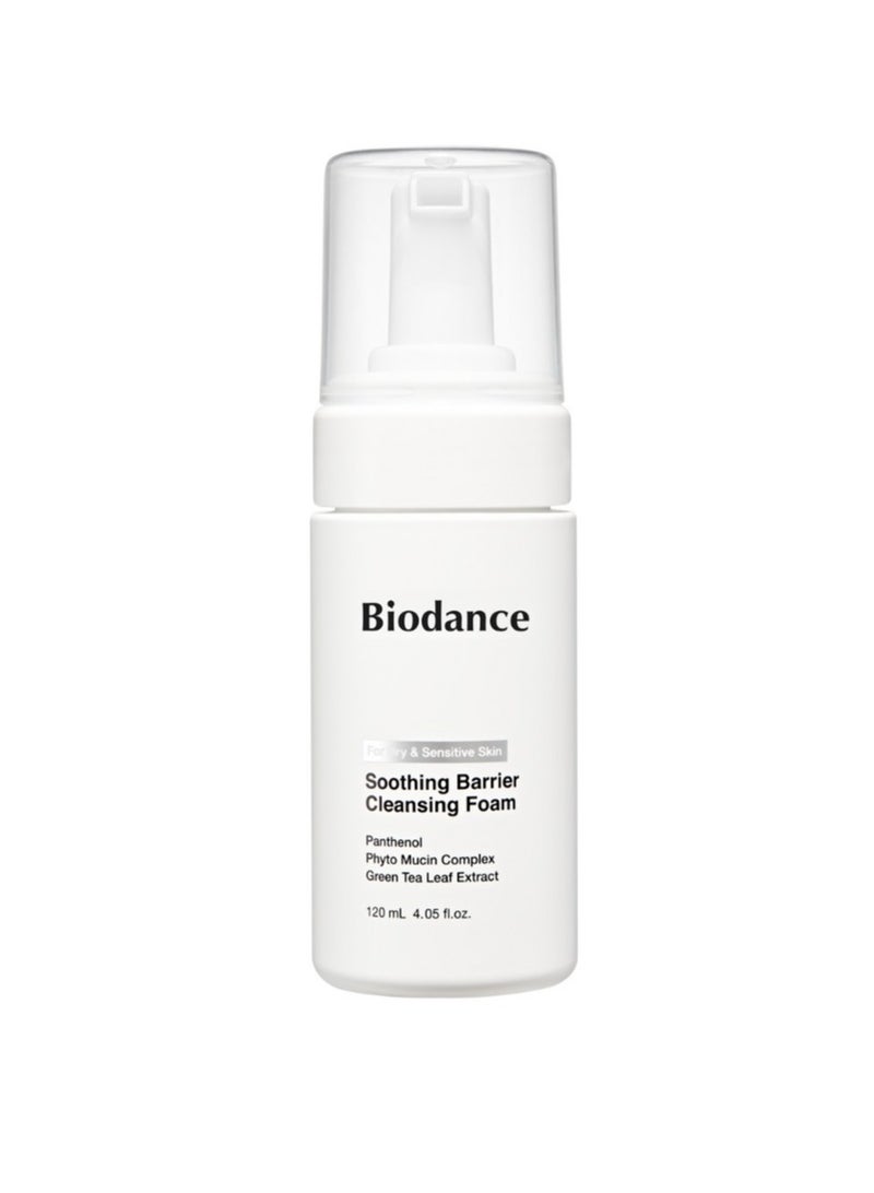 BIODANCE Soothing Barrier Cleansing Foam, Micro Bubble Foam, Gentle & Mild Face Cleanser | 4.06 fl.oz, 120ml - Image 1