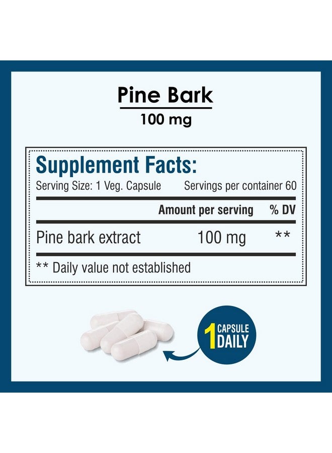 Biotrex Nutraceuticals Biotrex Pine Bark 100mg A Powerfull Antioxidant Supplement - 60 Capsules - Image 4