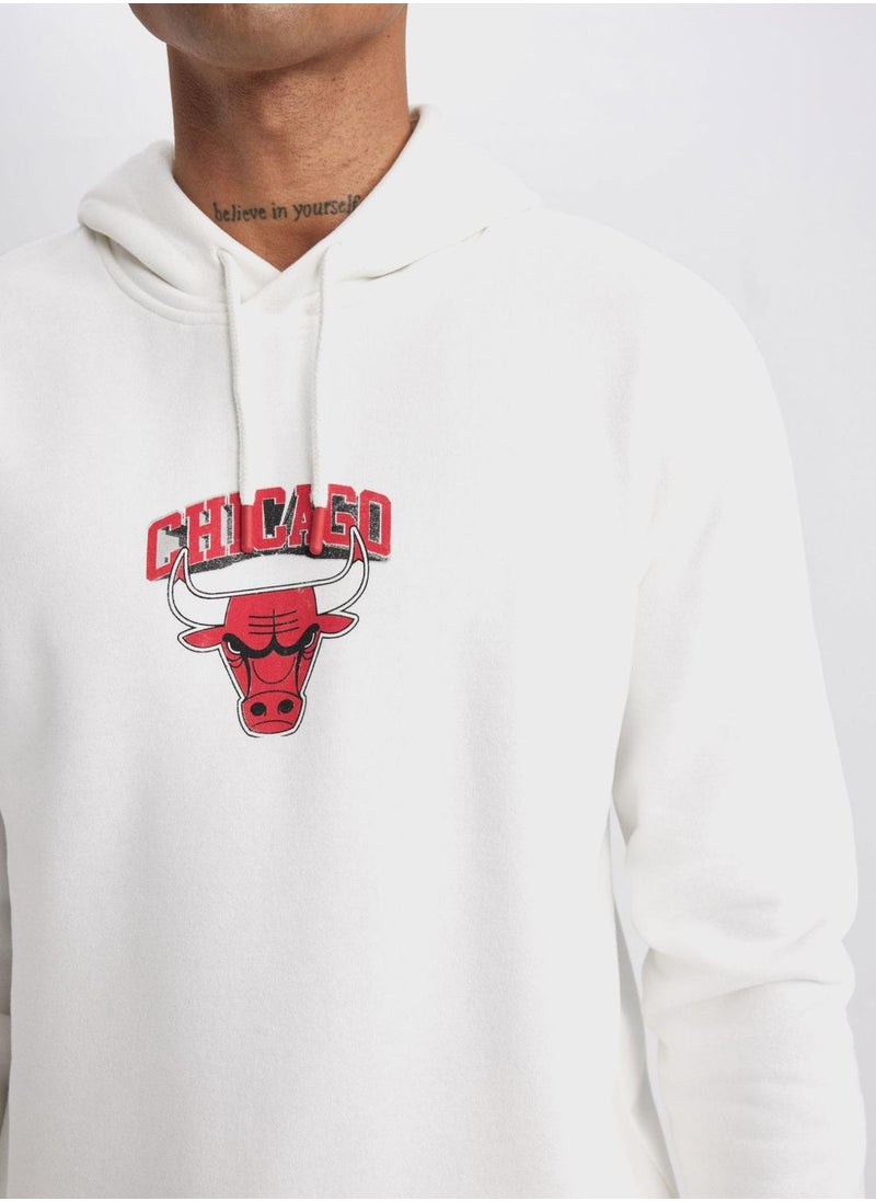 DeFacto - Man Licensed Chicago Bulls (Nbachi1000) Standart Fit Sweat Shirt - Image 1