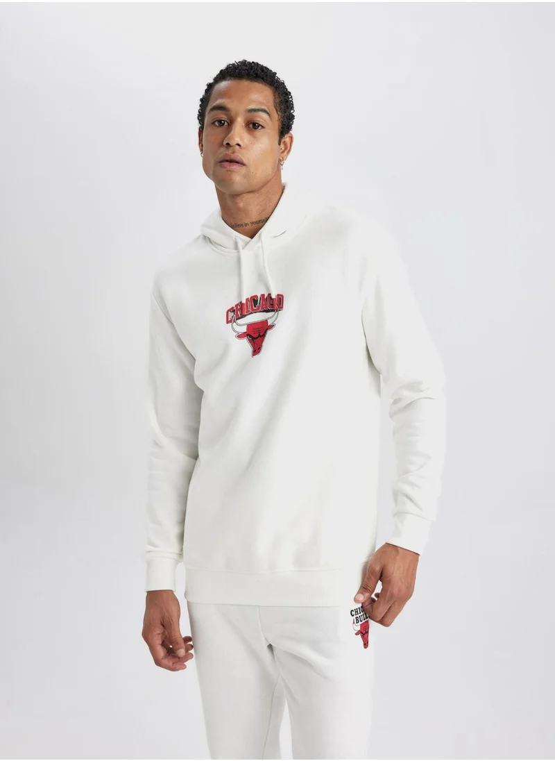 DeFacto Man Licensed Chicago Bulls (Nbachi1000) Standart Fit Sweat Shirt