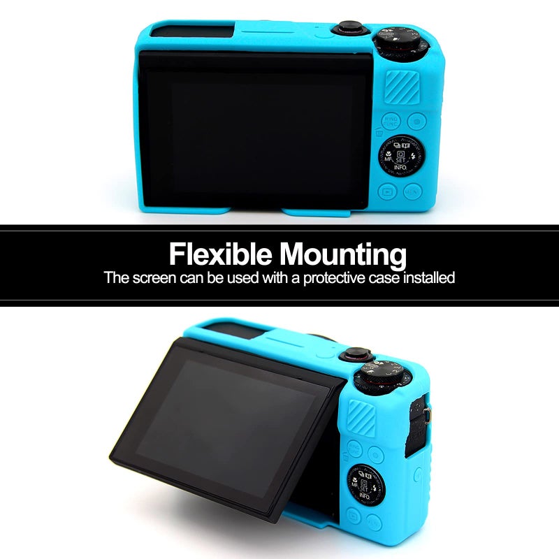 Easy Hood G7X Mark II Case G7X Camera Silicone Case, Soft Silicone Protective Cover for Canon Powershot G7X Mark II DSLR Camera (Blue) - Image 5