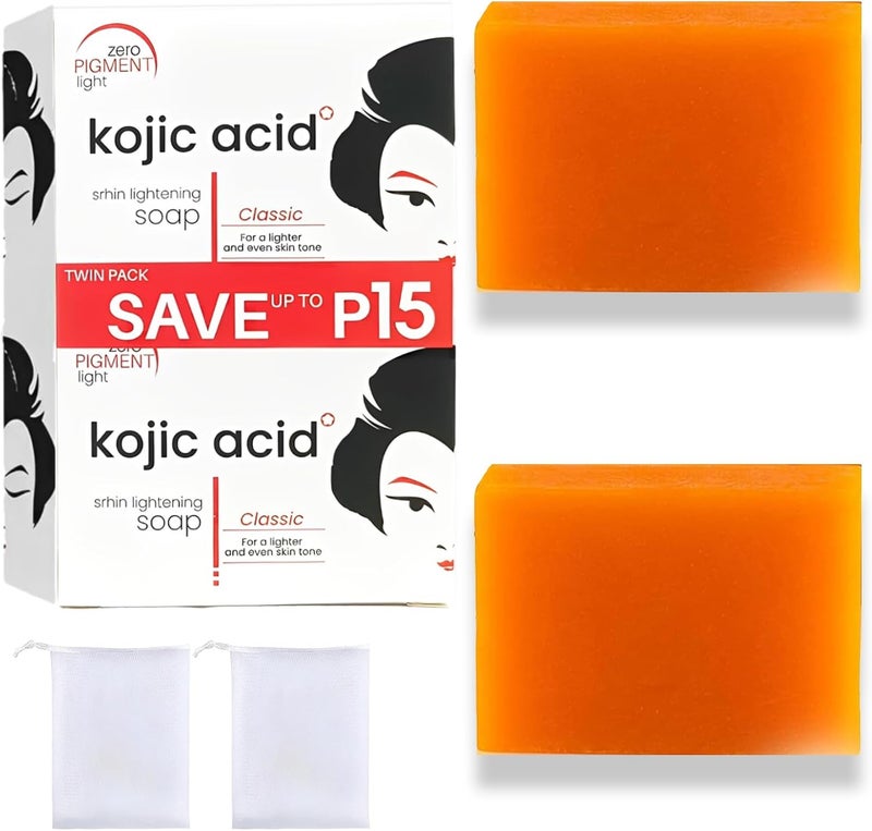 kojie.san Kojic Acid Soap 2 Bars x 65 g, Skin Kojic Acid Soap, Kojic Acid Soap for Face... - Image 1