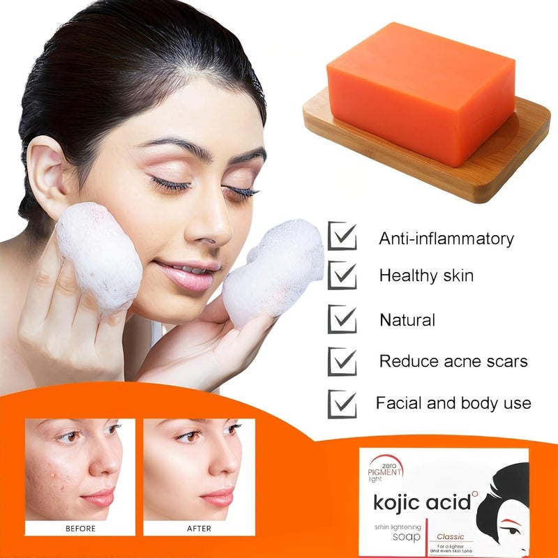 kojie.san Kojic Acid Soap 2 Bars x 65 g, Skin Kojic Acid Soap, Kojic Acid Soap for Face... - Image 3