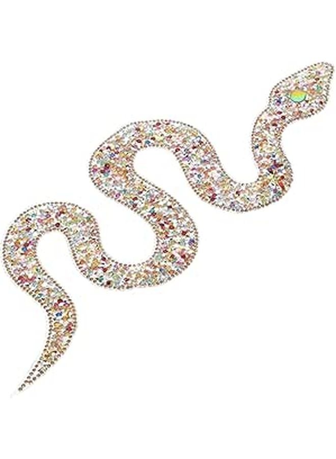 Iron On Sequin Snake Rhinestone Applique Patch For DIY Clothing Bags And Shoes - Image 1