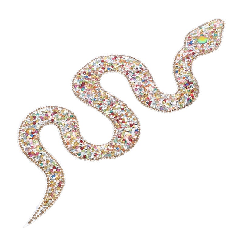 Iron On Sequin Snake Rhinestone Applique Patch For DIY Clothing Bags And Shoes - Image 2