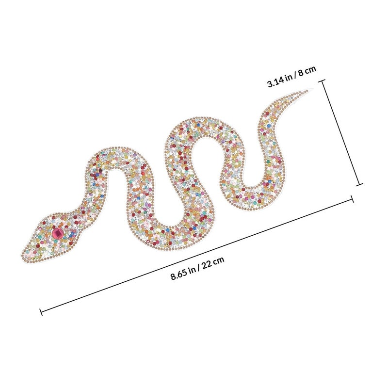 Iron On Sequin Snake Rhinestone Applique Patch For DIY Clothing Bags And Shoes - Image 3
