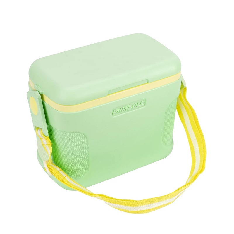 PINNACLE صندوق ثلج Passion سعة 8 لتر | يتسع لـ 12 علبة | يحتفظ بالثلج حتى 36 ساعة | أحزمة قابلة للتعديل، قفل غطاء وحامل مشروبات | صندوق ثلج محمول معزول للنزهات، السفر بالسيارة، الحفلات (أخضر) - Image 1