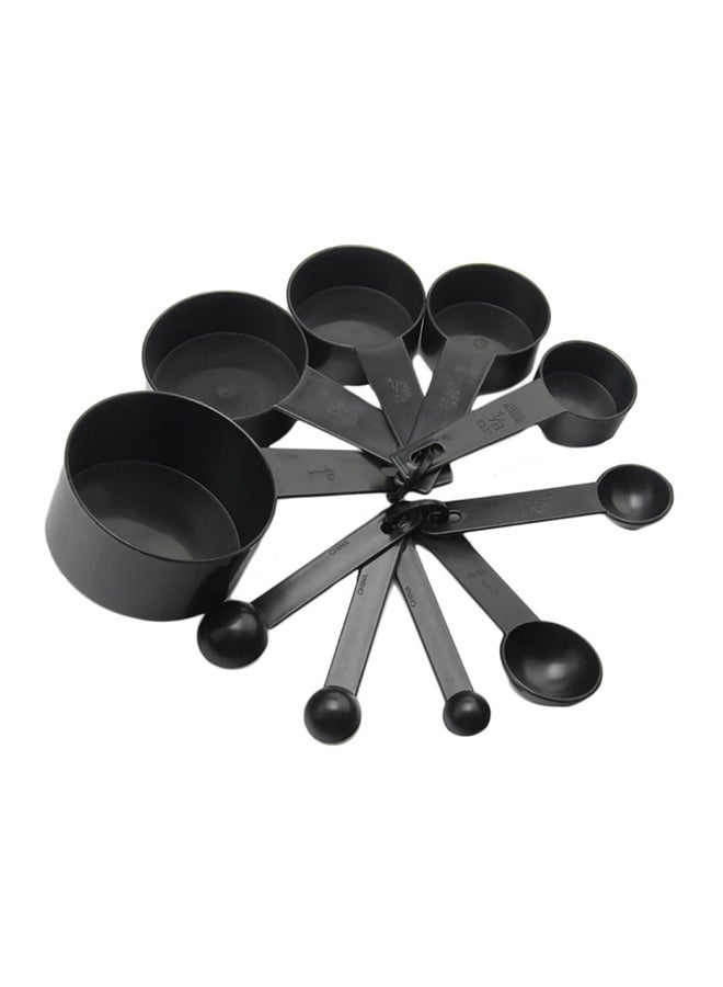 تريجيرز طقم أكواب وملاعق للقياس من 10 قطع أسود - Image 1