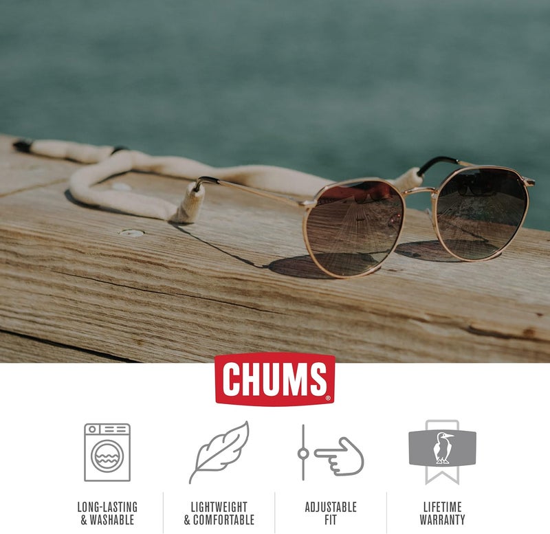 CHUMS Original Cotton Safety Eyewear Retaine-Unisex Keeper for Sunglasses-Adjustable Fit & Made in USA (Standard-End Size) - Image 3
