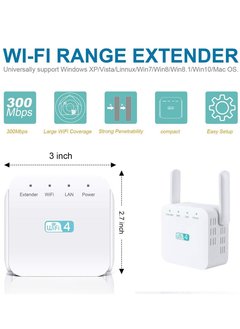 Arabest - WiFi Extender Booster 300Mbps, Wifi Booster WiFi Extender 2.4GHz Wifi Booster Range Extender with 1 LAN Port, Support Repeater/Router/AP Mode, T-FD01 - Image 1