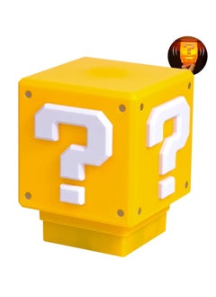 Super Mario Bros Toys Illusion Night Light for Kids Controllable Sound Question Square LED Night Lamp Beside Lamp Gifts for Kids & Game Fans Mario Room Decorations Kids Lamp