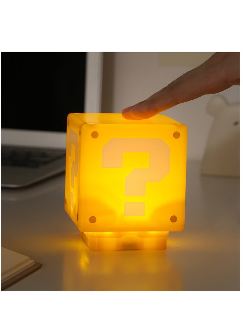 Paladone - Super Mario Bros Toys Illusion Night Light for Kids Controllable Sound Question Square LED Night Lamp Beside Lamp Gifts for Kids & Game Fans Mario Room Decorations Kids Lamp - Image 1