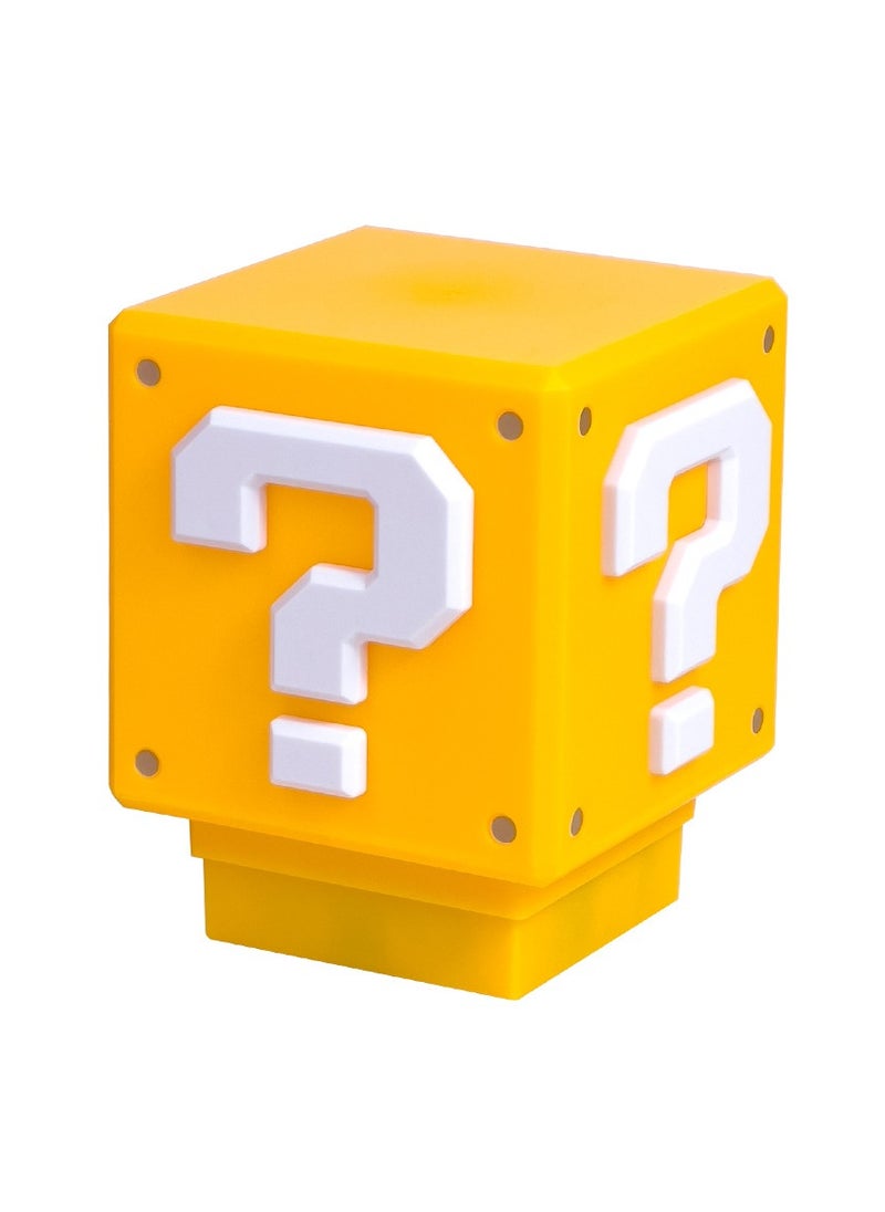 Paladone - Super Mario Bros Toys Illusion Night Light for Kids Controllable Sound Question Square LED Night Lamp Beside Lamp Gifts for Kids & Game Fans Mario Room Decorations Kids Lamp - Image 1