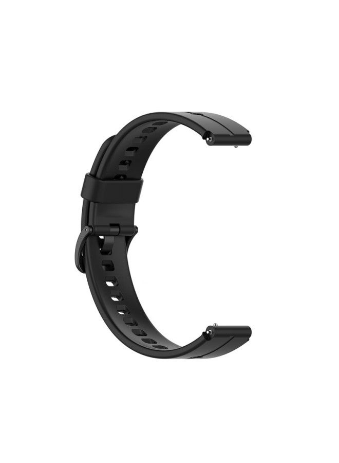 Kmaxai Compatible Silicone Watch Band For Huawei Band B7/B6/B3, Watch Fit Mini Sports Watch Strap, Keep B4 Band Fresh Replacement Wristband, Black - Image 2