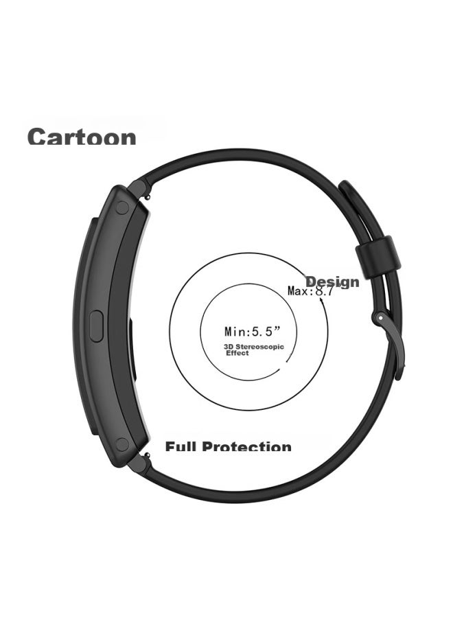 Kmaxai Compatible Silicone Watch Band For Huawei Band B7/B6/B3, Watch Fit Mini Sports Watch Strap, Keep B4 Band Fresh Replacement Wristband, Black - Image 4