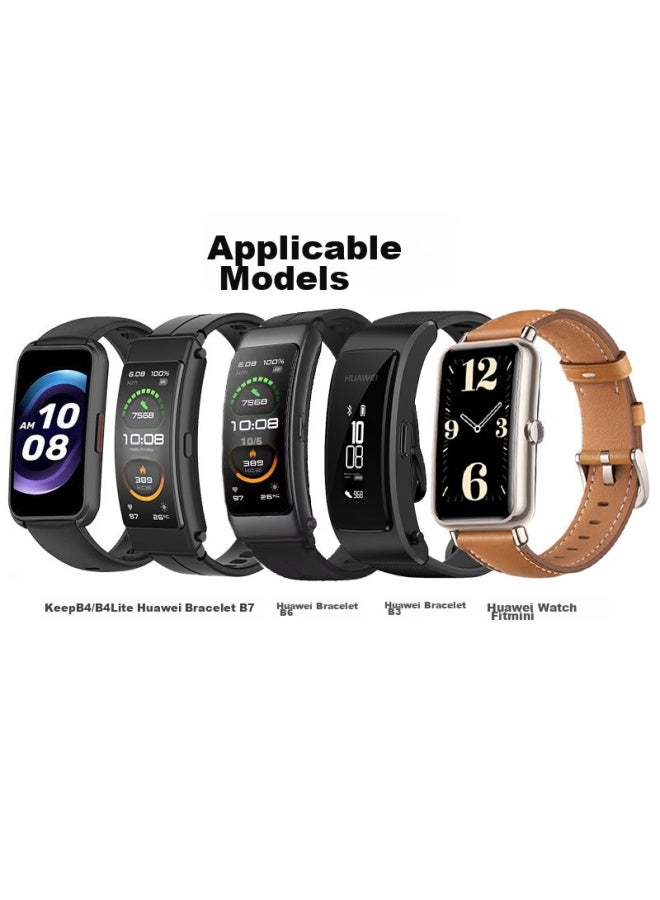 Kmaxai Compatible Silicone Watch Band For Huawei Band B7/B6/B3, Watch Fit Mini Sports Watch Strap, Keep B4 Band Fresh Replacement Wristband, Black - Image 3