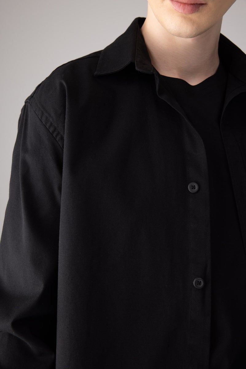 DeFacto Black Man Relax Fit Polo Collar Shirt Casual - Image 5