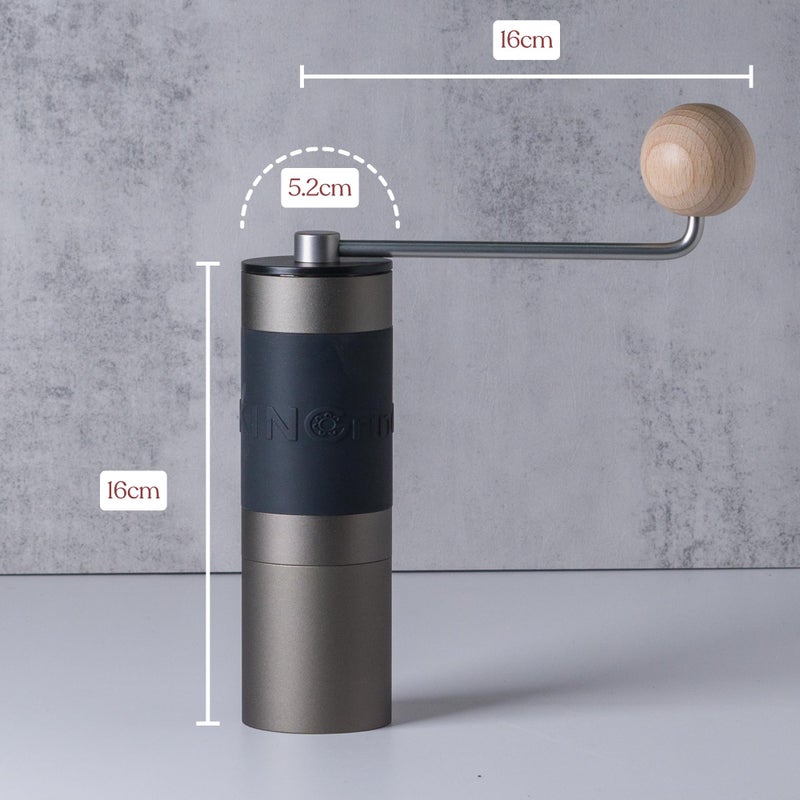 Kingrinder ã€Iron Grayã€‘KINGrinder K1 Manual Hand Coffee Grinder with Straight Handle for French Press, Drip, Espresso with Assembly Consistency Stainless Steel Conical Burr Mill, 20-25g Capacity - Image 2