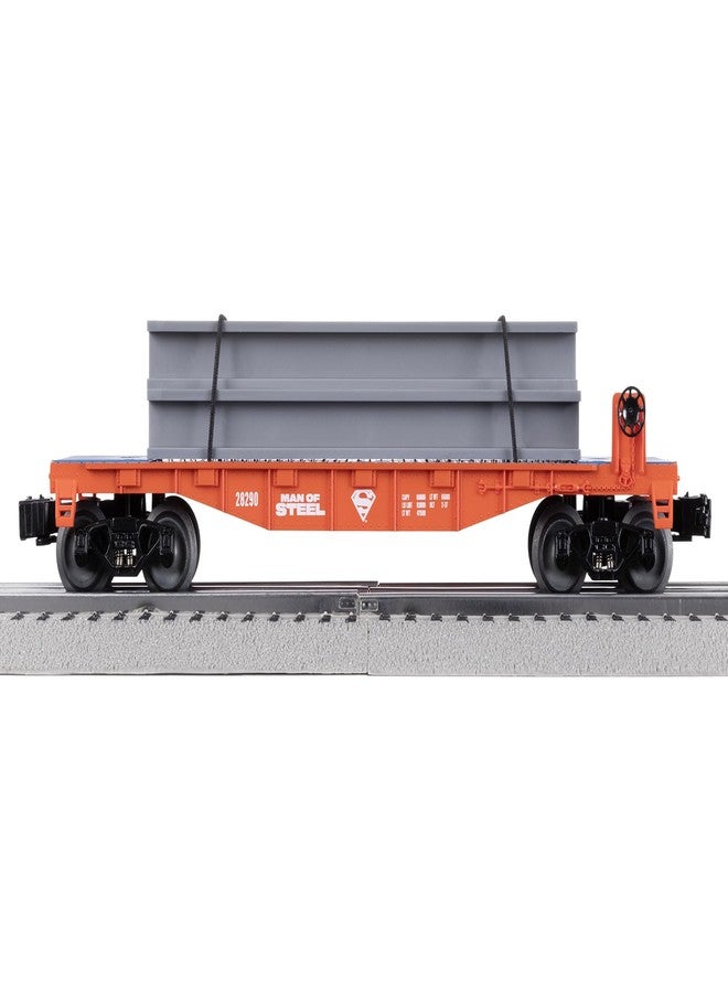Lionel DC Comics Superman Flatcar, O Gauge Model Train Car with Removable Steel Beams, Man of Steel I-Beam Flatcar, Age 14+ - Image 2