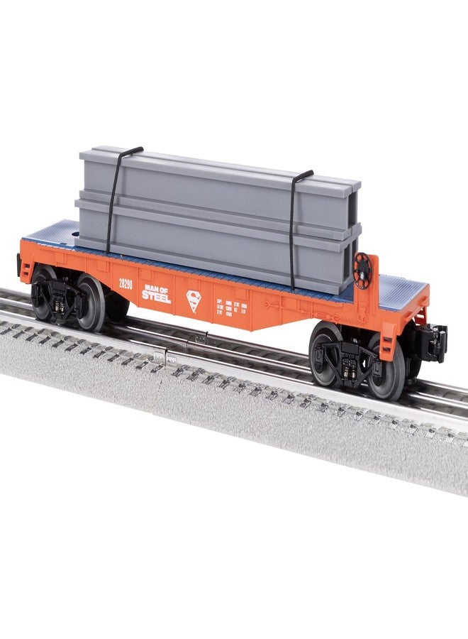 Lionel DC Comics Superman Flatcar, O Gauge Model Train Car with Removable Steel Beams, Man of Steel I-Beam Flatcar, Age 14+ - Image 1