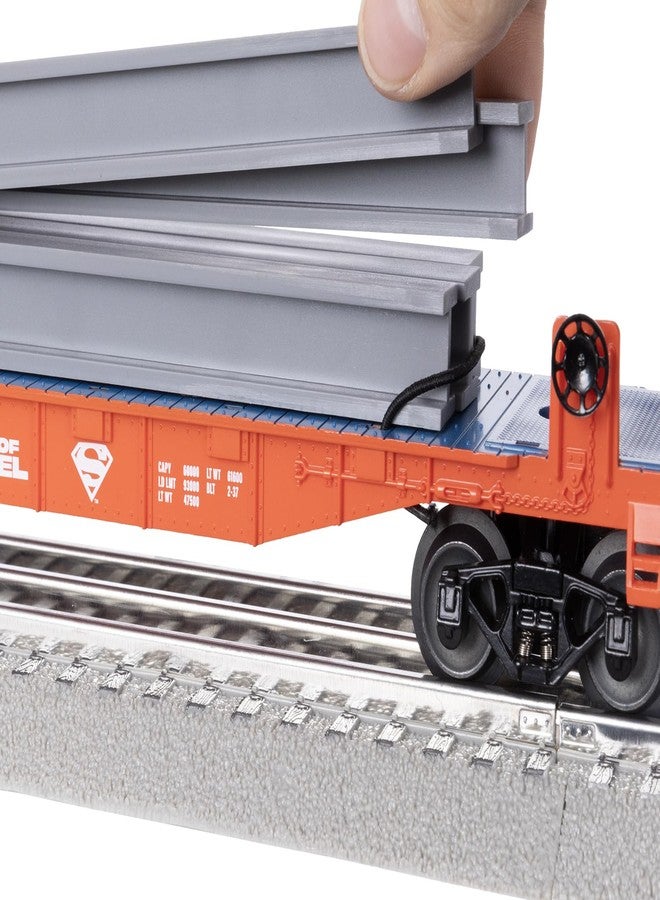 Lionel DC Comics Superman Flatcar, O Gauge Model Train Car with Removable Steel Beams, Man of Steel I-Beam Flatcar, Age 14+ - Image 3