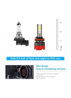 نيبمينينت قطعاتان من مصباح أمامي H11 بإضاءة LED  - Image 3