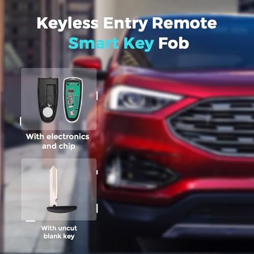 HelloAuto Key Fob Fit for for Ford Explorer Edge 2011-2015, Smart Keyless Entry Remote Start Control for Taurus Focus Expedition Flex 2013-2019 Focus Lincoln MKX MKS MKT Navigator M3N5WY8609 - Image 3